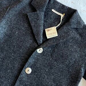 Felted Jacket with Pockets, 18 to 24 months, Tane Organics, 60% alpaca, 40% wool
